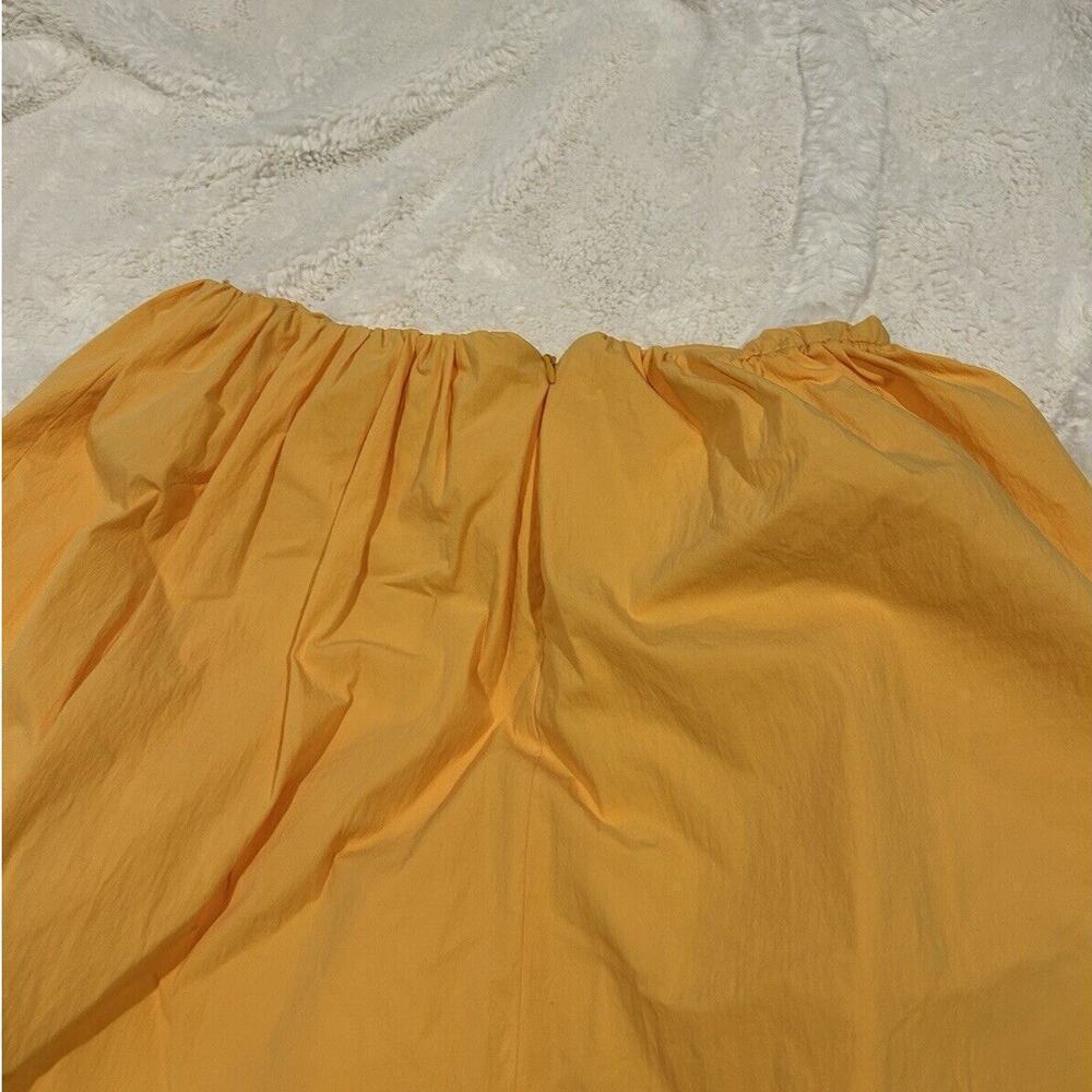 ZARA Orange Pleated Puffy Hem Mini Skirt Size M - Picture 3 of 4